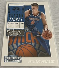 2018-19 Panini Contenders Basketball Kristaps Porzingis New York Knicks #13