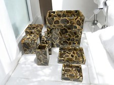 Natural Agate Bathroom Accessories 7 Pcs Set Vanity Top Luxury Best Gift for Her