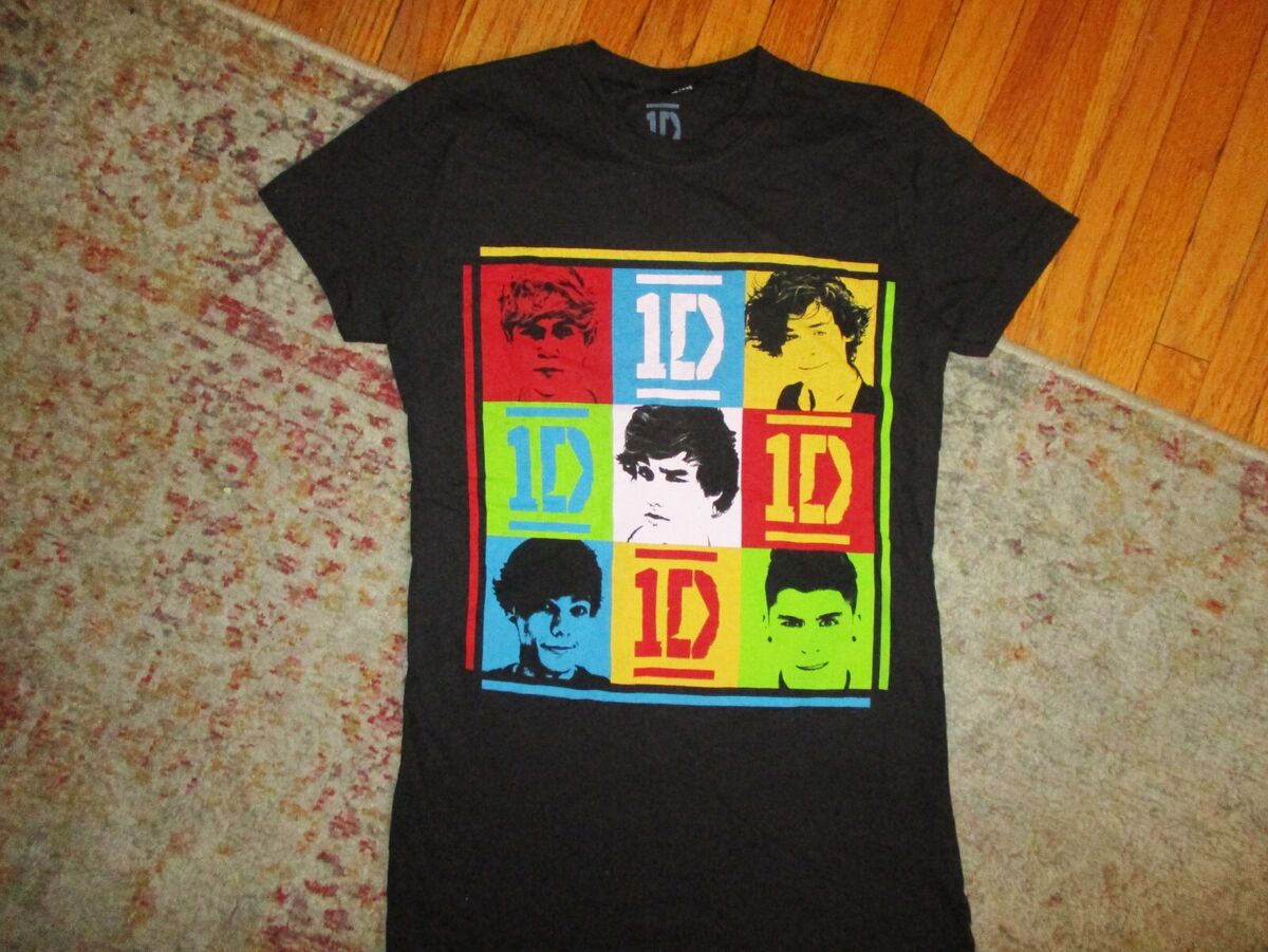 ONE DIRECTION T SHIRT Band Concert Harry Styles 1D Color Blocks NWOT  Juniors XS