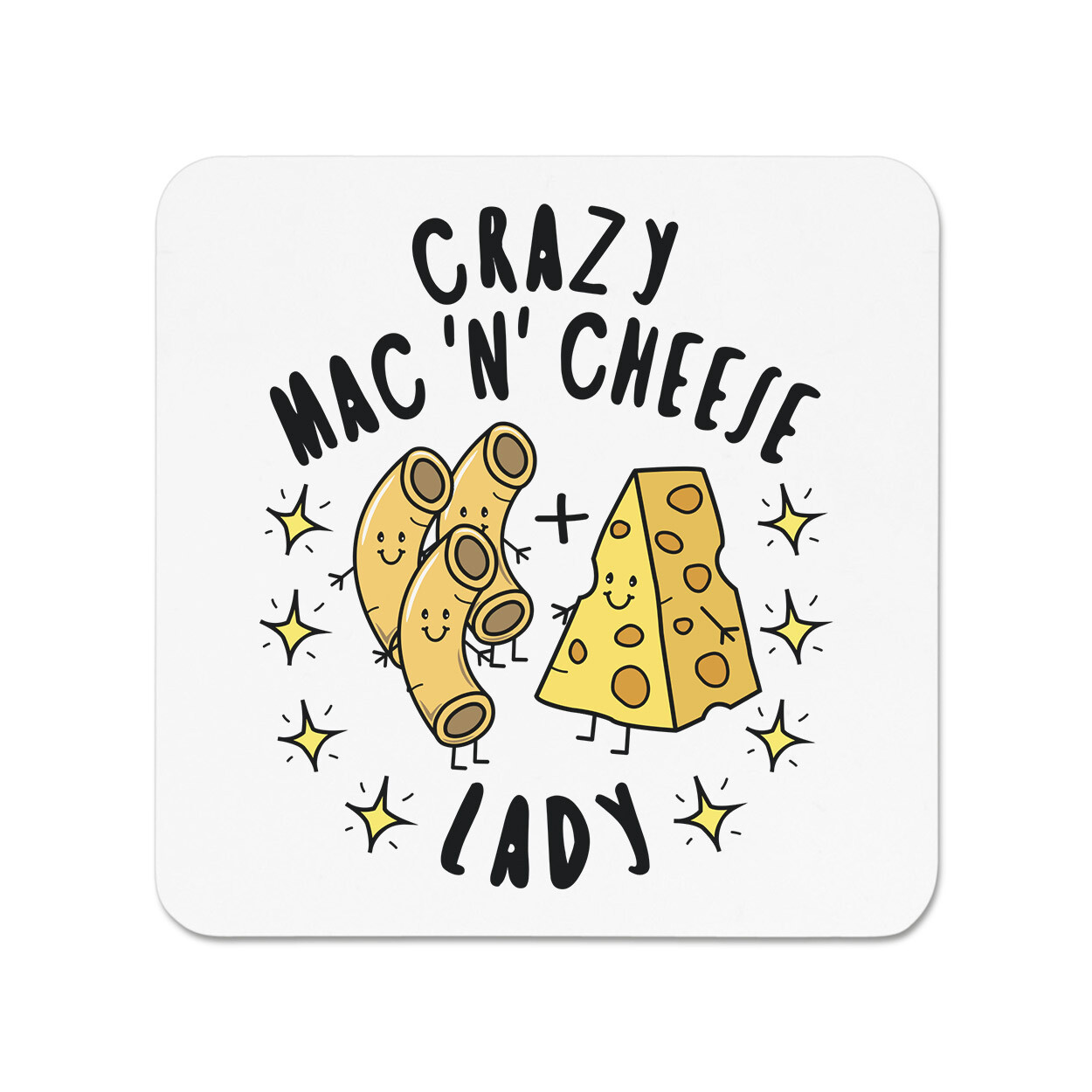 Crazy Mac N Cheese Lady Stars Fridge Magnet Funny Joke Food Lover