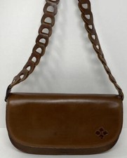 Patricia Nash Vintage Leather Chelsey Crossbody  Cognac Brown