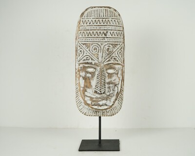 Timor tribal Mask, Hanging Mask, Primitive, Handmade, Wood Carving, Gift for Him