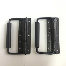 2 Pcs Black Surface Mount Case Spring-Loaded Handle For ATA Case 125mm x 81mm