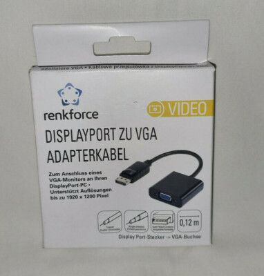 Renkforce RF-4212174 DisplayPort / VGA Adapter [1x DisplayPort Male - 1x VGA-