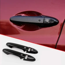 Carbon Fiber Front Car Door Handles Cover Trim 4pcs For Honda HR-V HRV 2016-2021