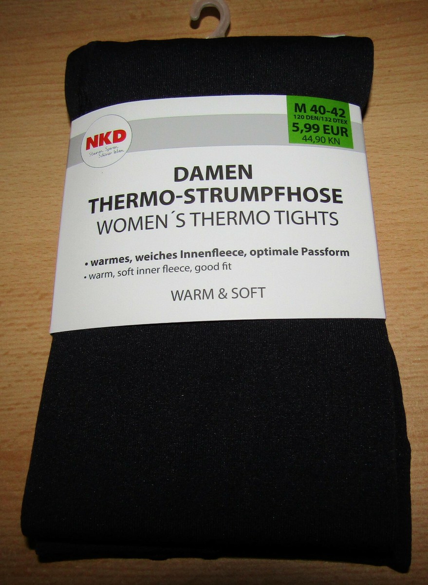 Damen-Thermostrumpfhose mit weichem Innenfleece grau NEU mit
