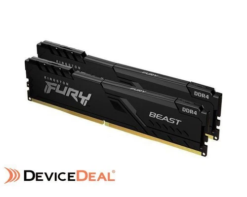Kingston FURY 32GB 3200MHz DDR4 CL16 DIMM (Kit of 2)KF432C16BBK2/32 Beast Black