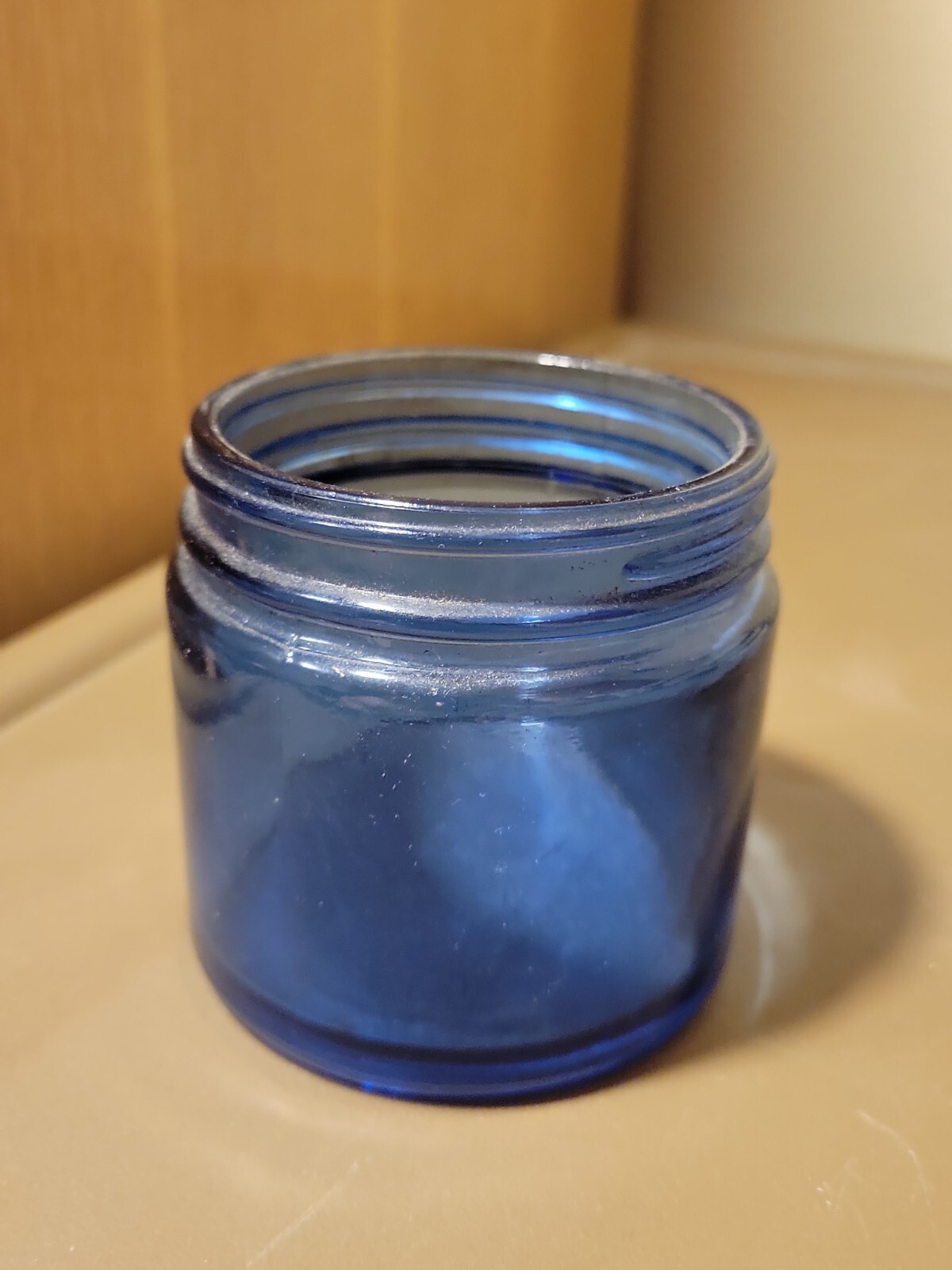 Vintage Genuine Noxzema Cobolt Blue Glass Jar 3" eBay