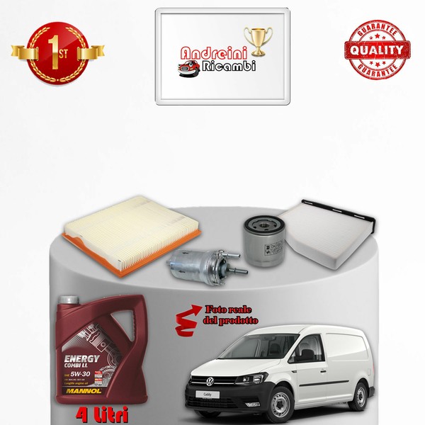 Wartungsset 4 Filter Und ÖL Vw Caddy Iv 1.6 81KW 110PS Ab 2015-image