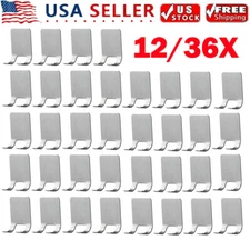 12/36x Stainless Steel Holder Set - Adhesive Wall-Mounted Hooks For Razor USA