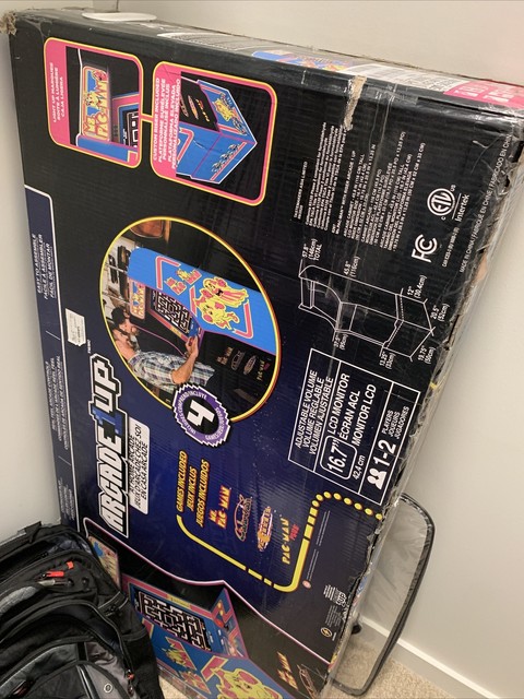 Arcade1up MS Pacman Retro Video Game Cabinet Riser 4 Games in 1 Arcade ...