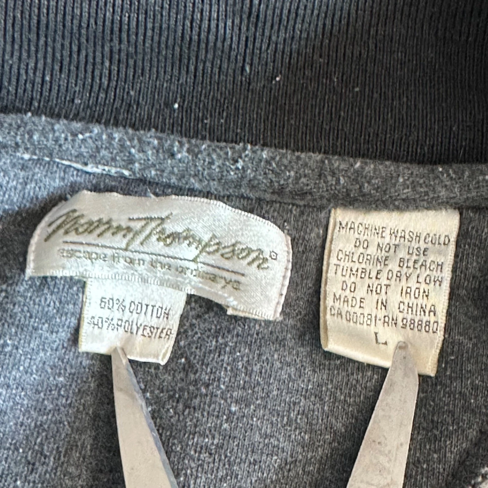 Norm Thompson Escape From The Ordinary Gray Sweat Zip Jacket SZ L Grandpacore - product detail image 5
