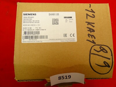 SIEMENS Valve Actuator  Servomotor  Ventilantrieb  SAX 61.03