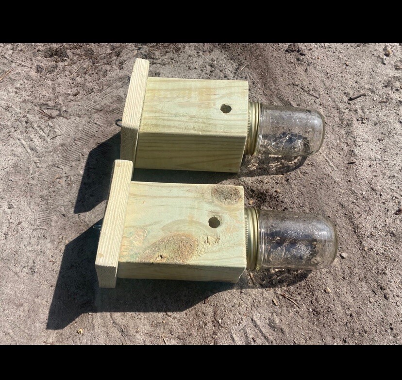 Outdoor Carpenter Bee Traps Set of 2 Treated Lumber New eBay