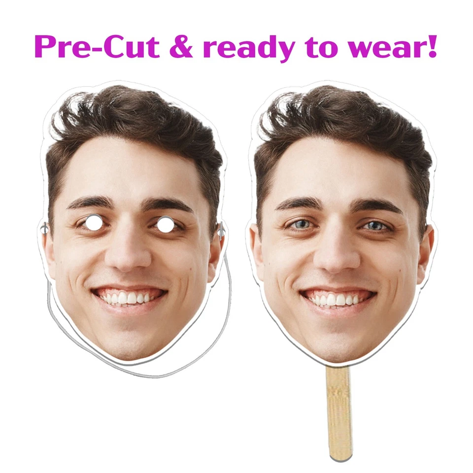 Personalised Photo Face Masks For Stag & Hen Night Decorations Adult Party Games - Image 4 of 4