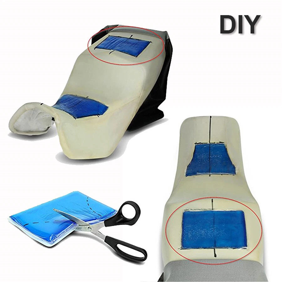 Cojín Gel Silicona 1cm Asiento Moto Personalizado Alfombrilla Amortiguación 25x25cm Foto 3 de 4