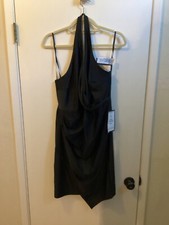 Women NWT ""City Studio" blk, silky, halter dress. Size 1 X Reg. $69.00