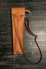 Brown Bag For Walking Stick Storage Walking Cane Case Cover Leather best Gift