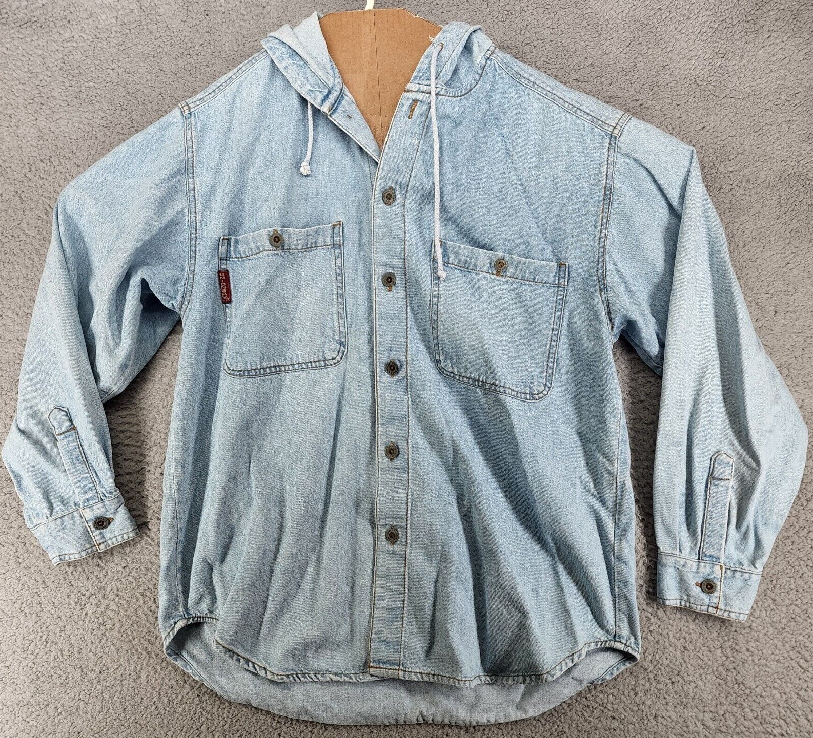 S Medium Blue Jean Button Up
