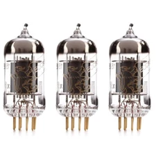 New Matched Trio (3) Reissue Genalex Gold Lion 12AX7 / ECC83 GOLD PIN Tubes Ship