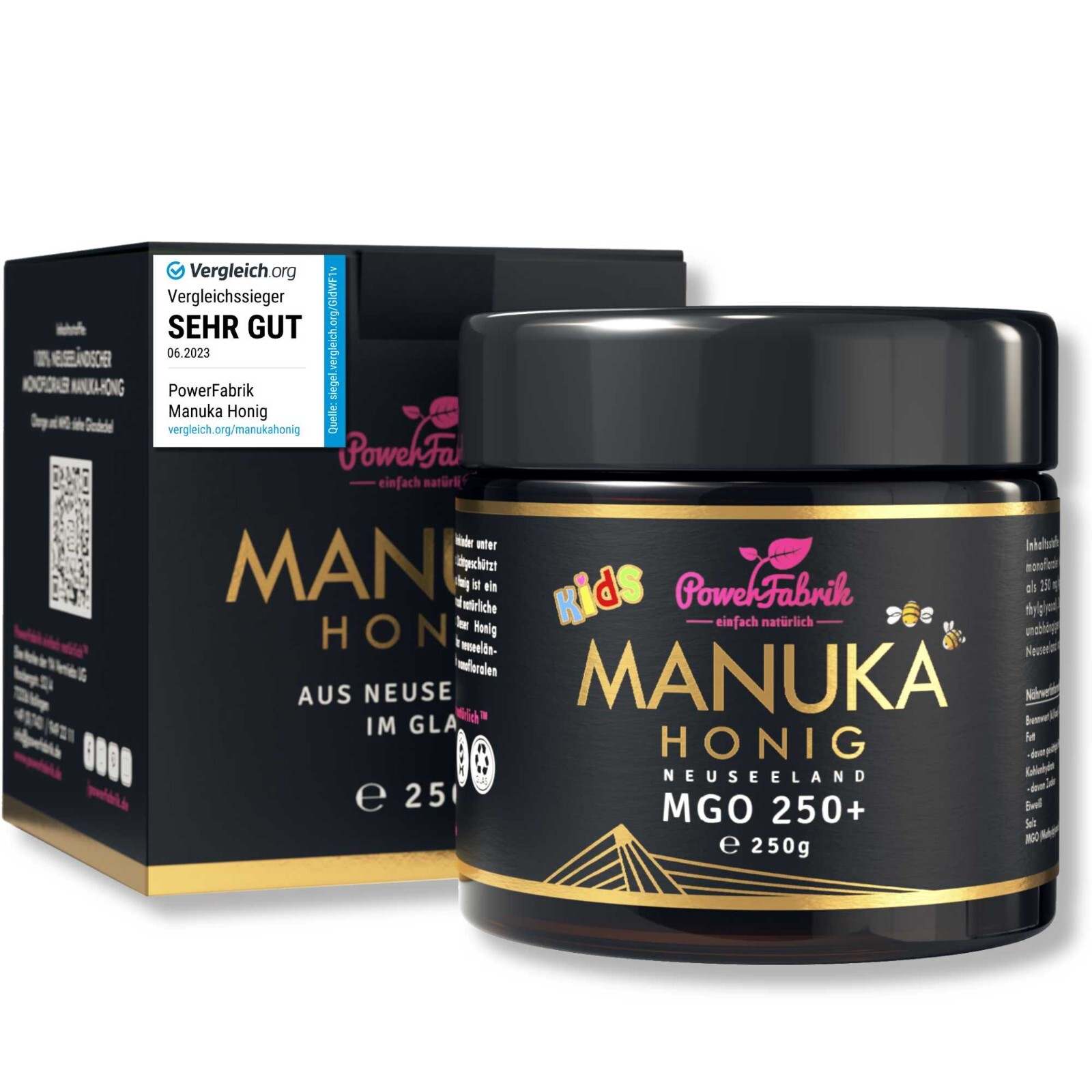 Manuka Honig Kinder | MGO 250+ | IM GLAS | Das ORIGINAL aus NEUSEELAND | HALAL