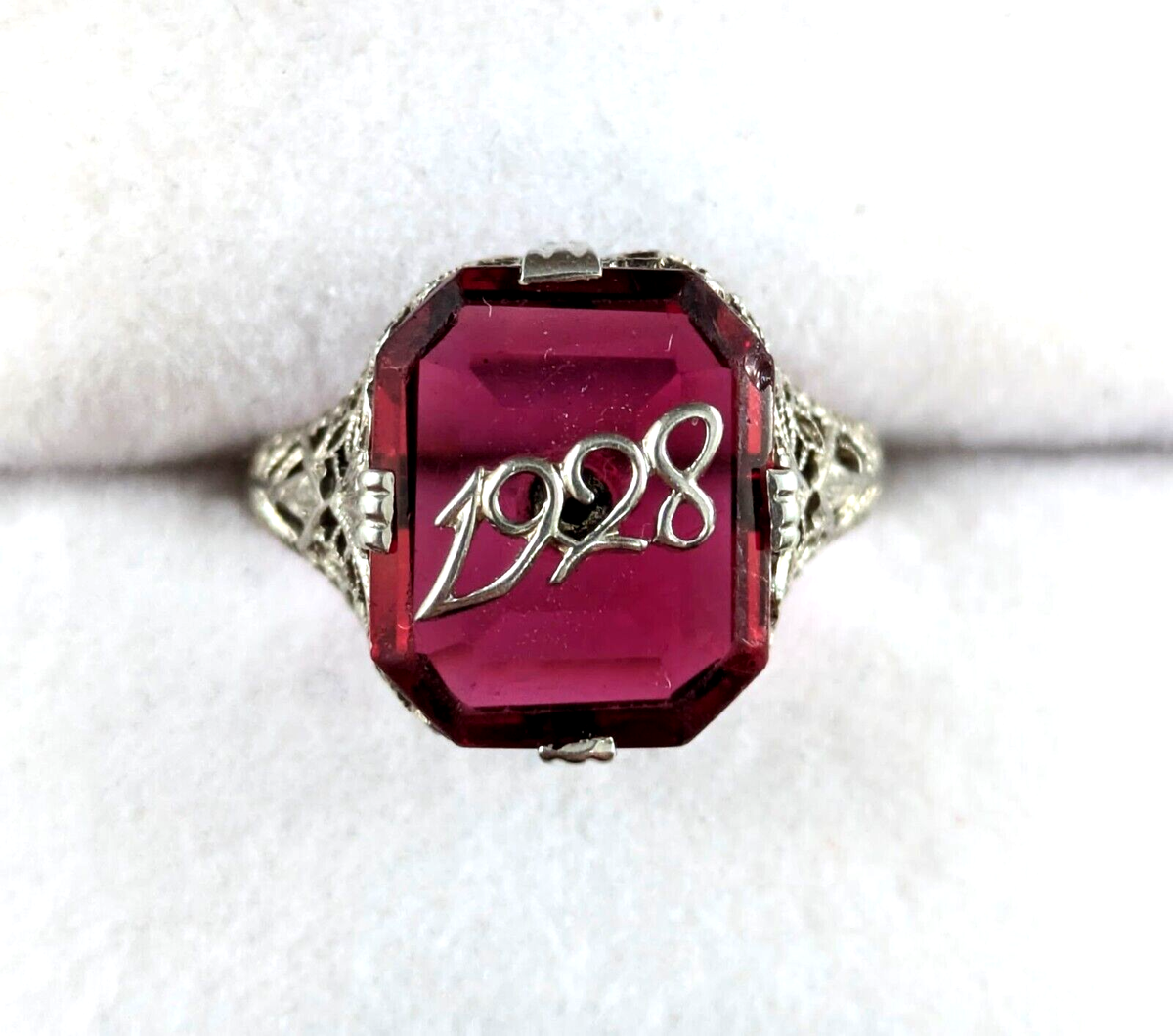 Vintage 14K White Gold Filigree 