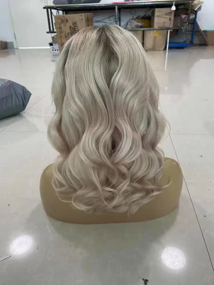 16'' Ombre Blonde 13X4 Lace Front Human Hair WigS - Image 4 of 4