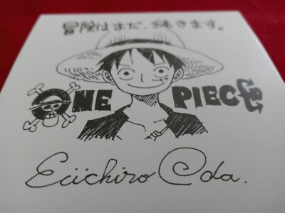 Eiichiro Oda Signed Autograph One Piece Luffy Sketch Jump Manga