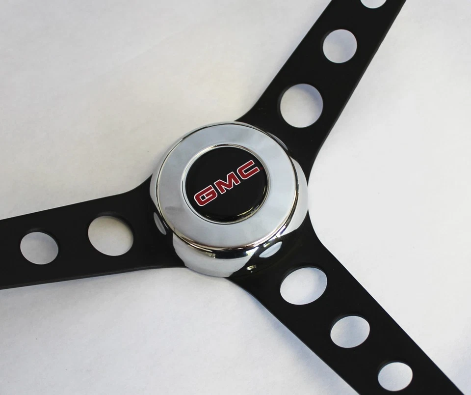 GMC Pick Up Truck Jimmy Van Negro Espuma en Negro Volante 14 1/2" Tapa GMC Foto 2 de 4