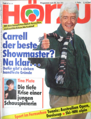 HÖRZU 4 - 1991 TV: 26.1.-1.2. Carrell Jennifer Rush Tina Plate Whitney Houston