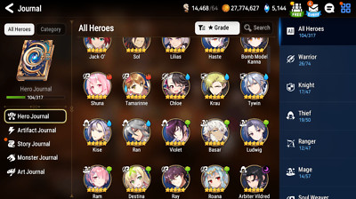 [GLOBAL] Epic 7 Starter Arbiter Vildred Jack Tamarinne +ML pulls+Name
