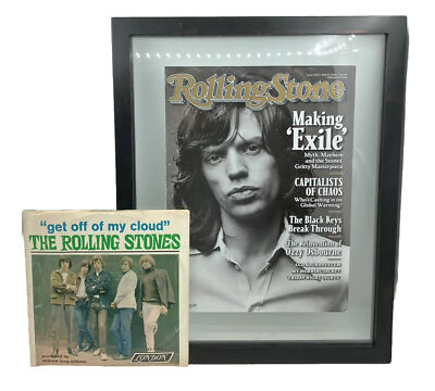 Rolling Stones 45 - Get Off Of My Cloud & 12 x15  Framed May 27 2010 RS Cover