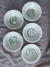 Pastoral Homer Laughlin 5 3/4" dinner bowls Vintage Taylor, Smith SET of FIVE