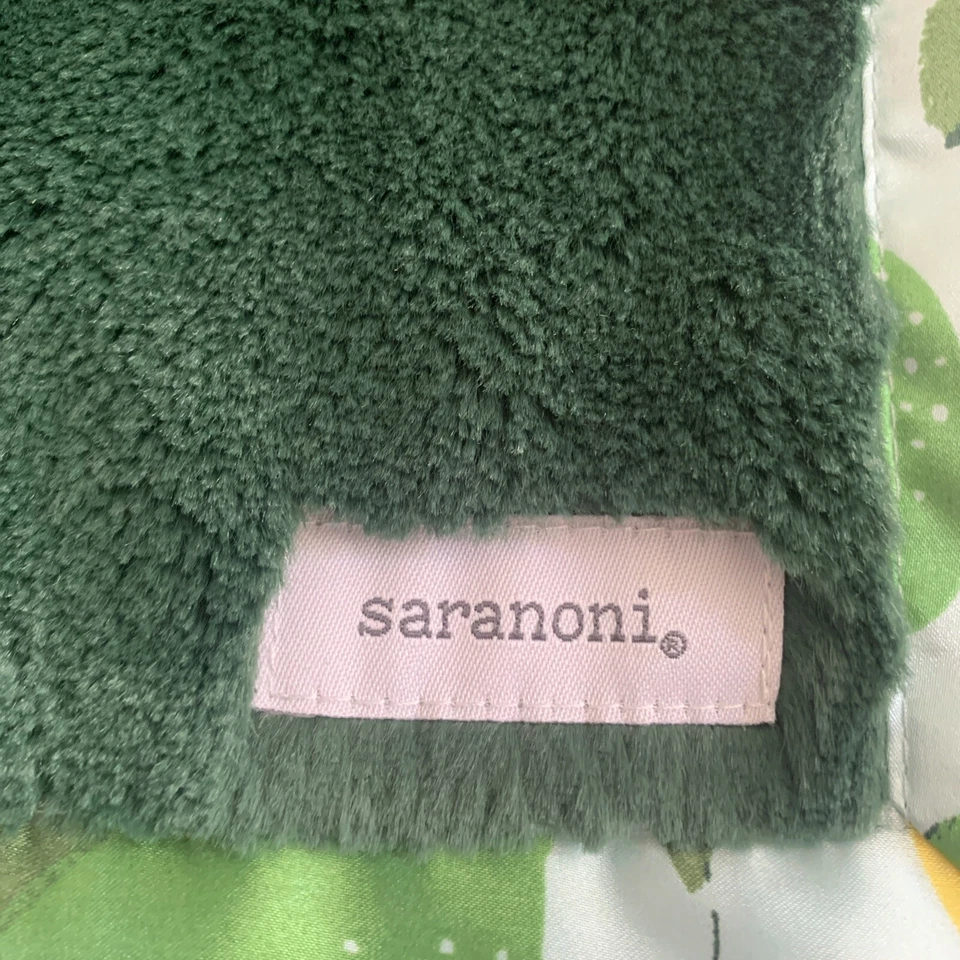 婴儿床毯缎面装饰背面双面安全爱柠檬酸橙 40x30 — 第 3/4 张图片