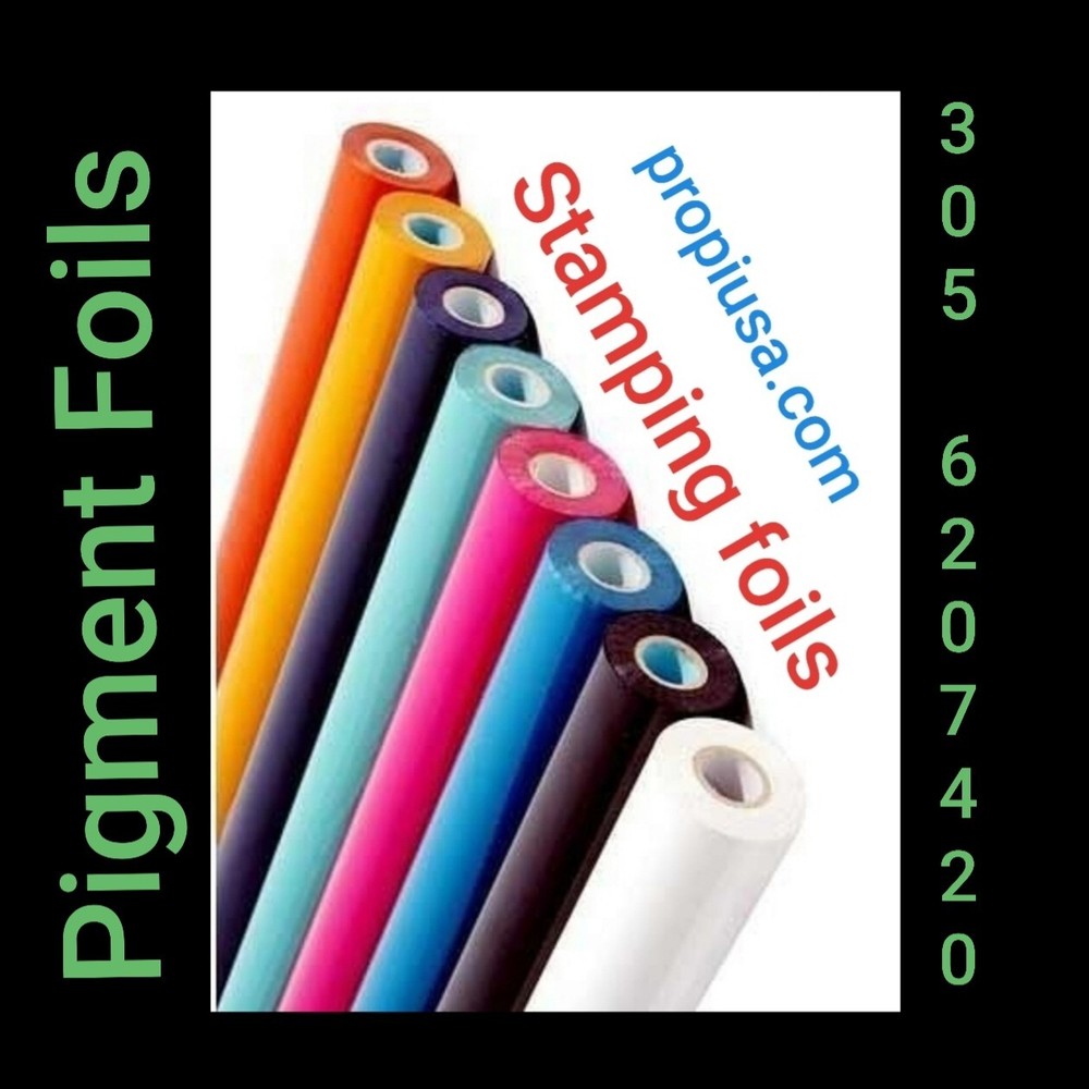Pigment Color Hot Stamping  Foils, White, Black, Yellow, FOILS PIGMENTADOS