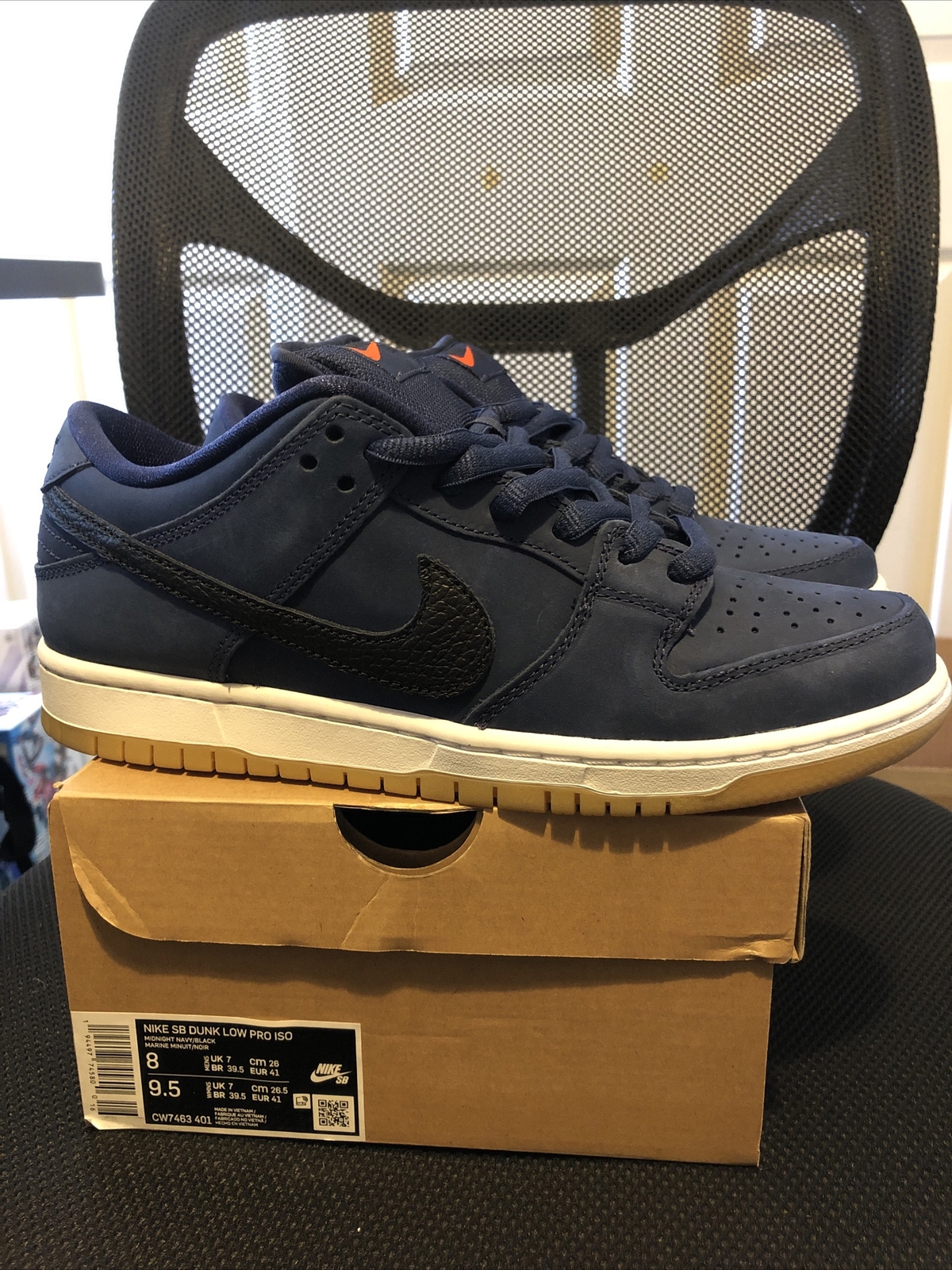 Nike Dunk Low Pro SB ISO Orange Label Midnight Navy Blue Men size 8 | eBay