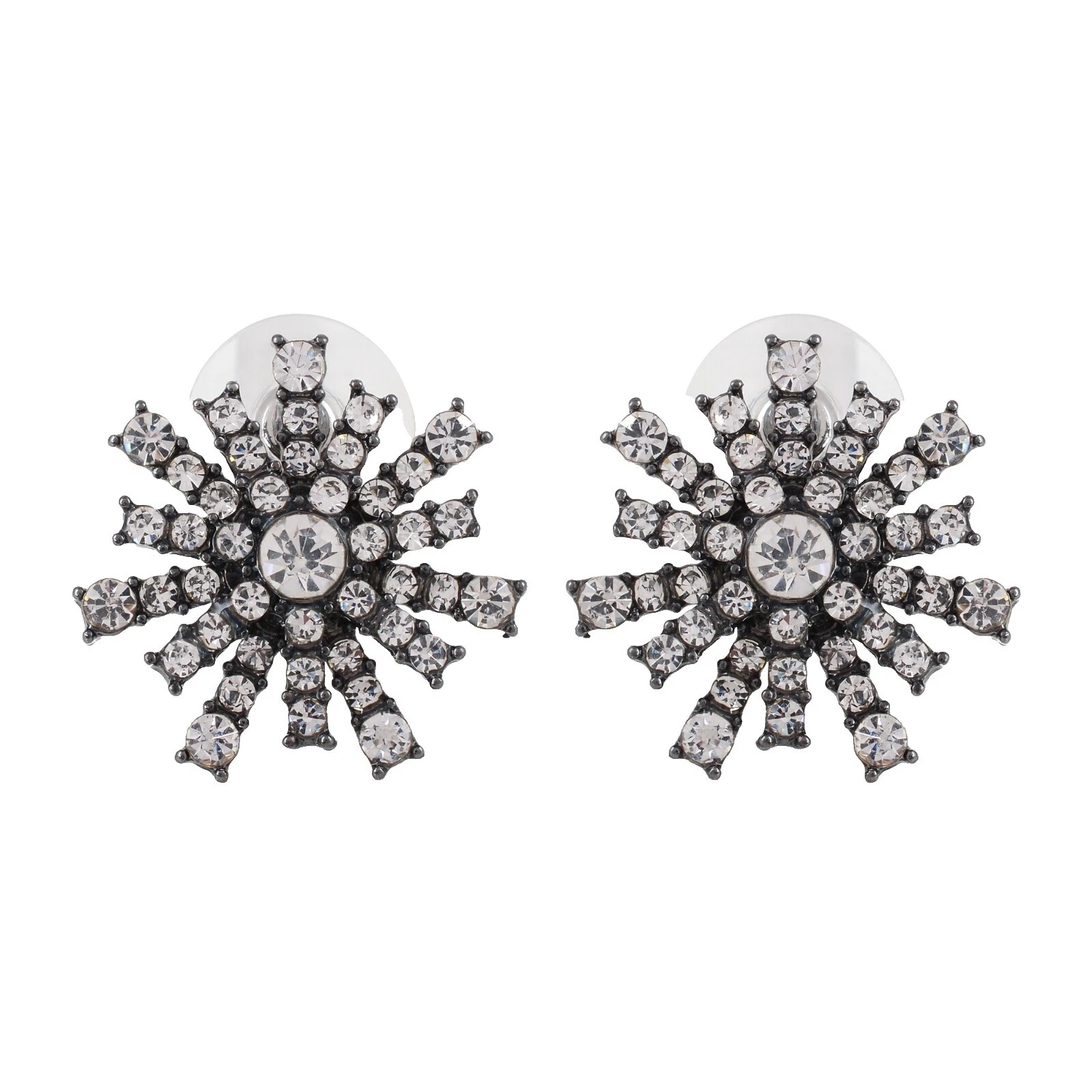 Latão Preto Stud Brincos