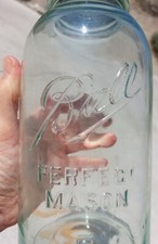 Vintage Ball Perfect Mason Jar Green Half Gallon #10 with Zinc Lid