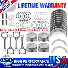 For 14-2018 Hyundai Kia 2.0L Engine Piston Kit&Connecting Rod&Main Rod Bearings