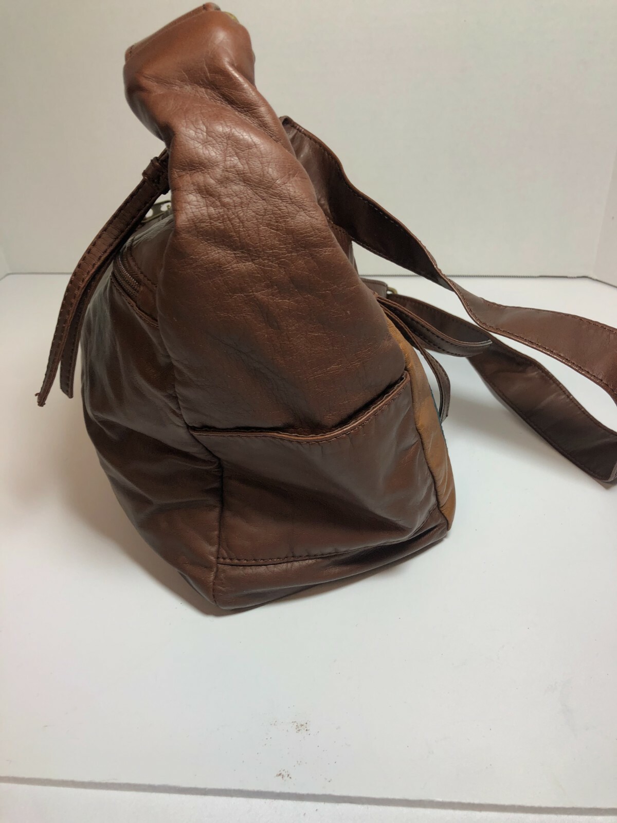 FAUX LEATHER PATCH WORK 100% POLYURETHAN SHOULDER… - image 4