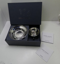 VINTAGE GEORG JENSEN STAINLESS STEEL TWIST FAMILY NURSERY COLLECTION BOWL MUG