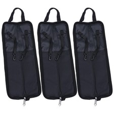 Reusable Canvas Drumstick Holder Bag Black Portable Percussionist Stick Carrier