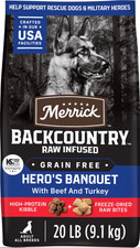Merrick Backcountry Freeze-Dried Raw Hero's Banquet Recipe Dry Dog Food, 20 lb