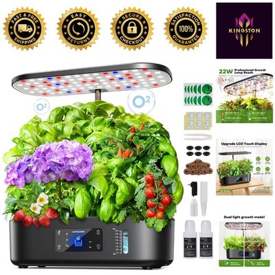 Ahopegarden Hydroponics Kit - 12 Pods with Automatic Watering & Grow Light