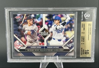 AARON JUDGE SHOHEI OHTANI 2024 TOPPS NOW WORLD SERIES /44451 BGS
