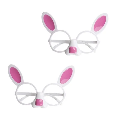 2 pièces nouveauté lapin lunettes lunettes bal fête faveurs déguisements - Photo 1/3
