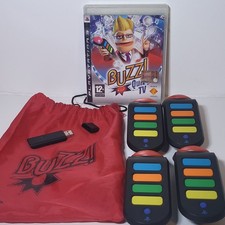 Buzz Quiz TV Playstation 3 Wireless COMPLETO TESTATO PAL OTTIMO + Trasmettitore