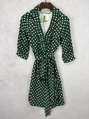 Kate Spade Dress Womens 12 Silk Wrap Ruffle Green White Polka Dot Summer NWT | eBay Kate Spade Dress Womens 12 Silk Wrap Ruffle Green White Polka Dot Summer NWT | eBay