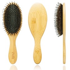 OZFIT Round Hair Brush - Boar Nylon Bristles for Women, Men Bristle