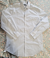 Van Heusen Shirt Men 15-15.5 32/33 M Checked Plaid Business Casual Regular Fit